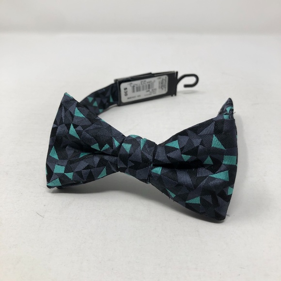 JF J. Ferrar Other - JF J. Ferrar Bow Tie BowTie Teal Geo Triangle